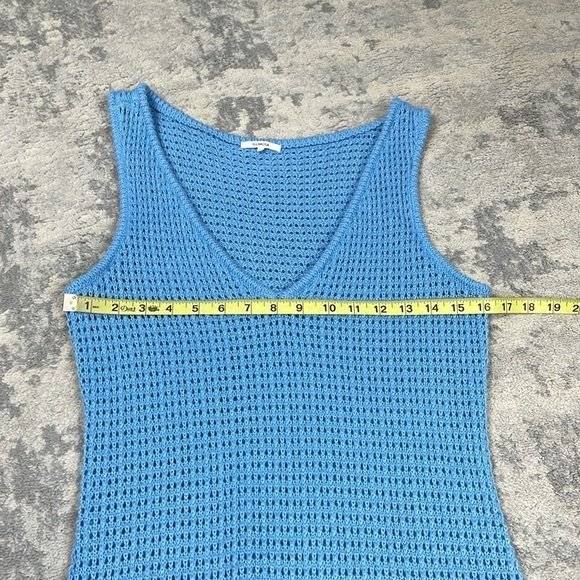 Tularosa Cyrus Dress in Blue Open Crochet Knit Beachy Boardwalk Cover Up L - Picture 9 of 13